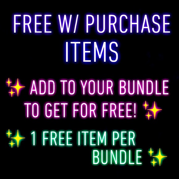 ✨ FREE W/ PURCHASE ITEMS ✨ - Picture 1 of 1